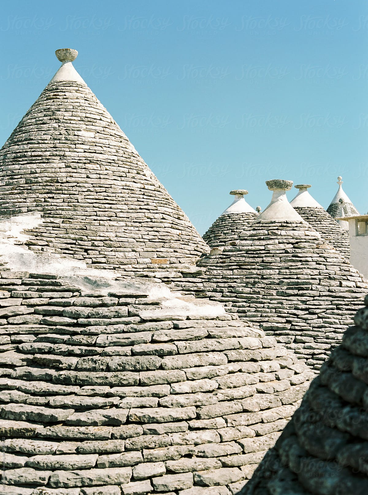 Detail on roofs of Trulli houses, Puglia