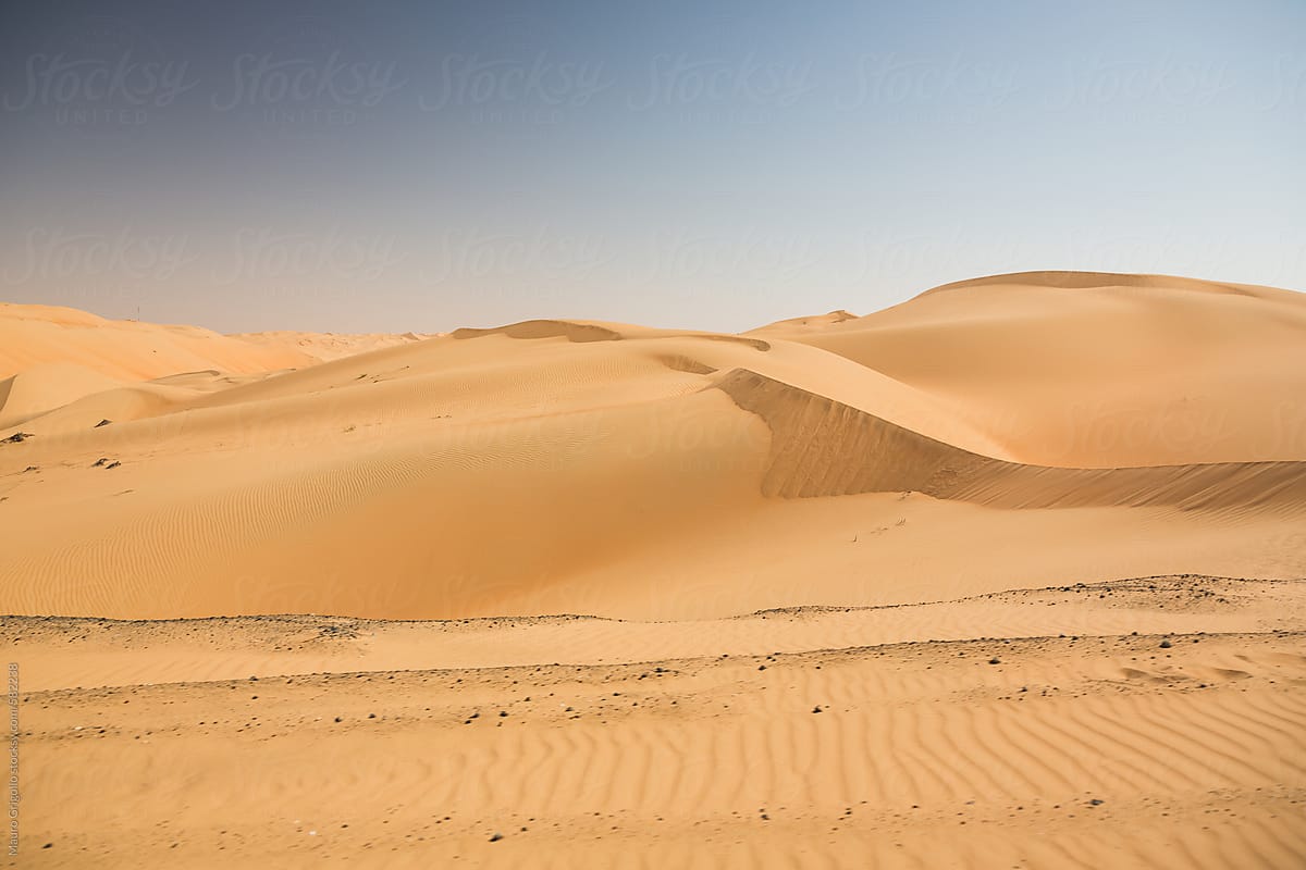 Empty desert during the day