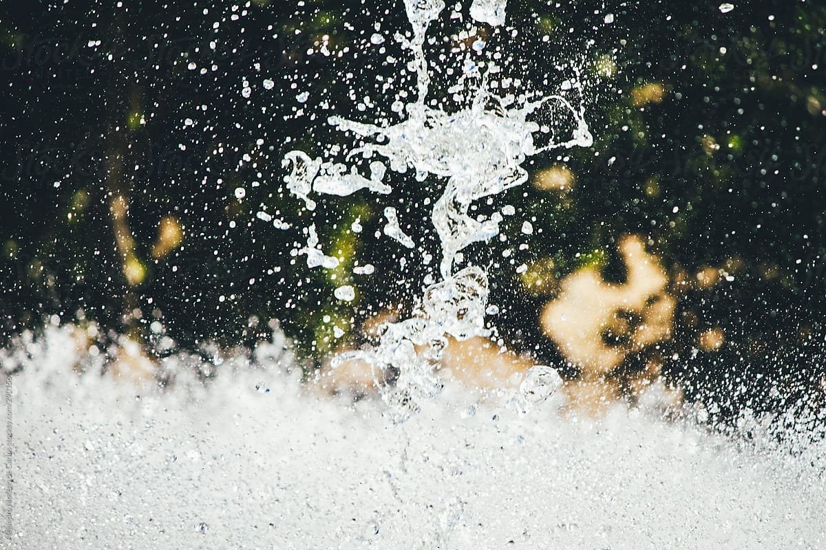Water splash in a fountain