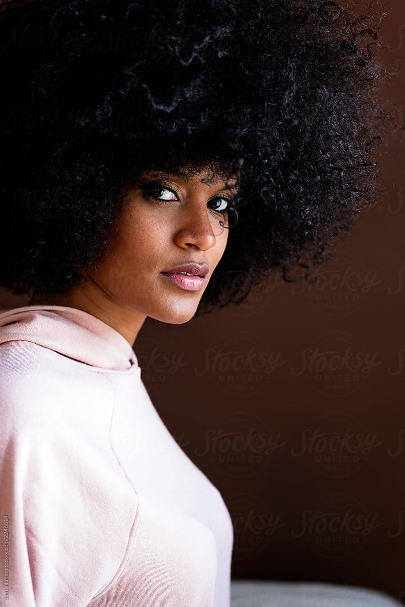 Portrait Of Beautiful Afro Woman By Stocksy Contributor Santi Nuñez Stocksy 1416