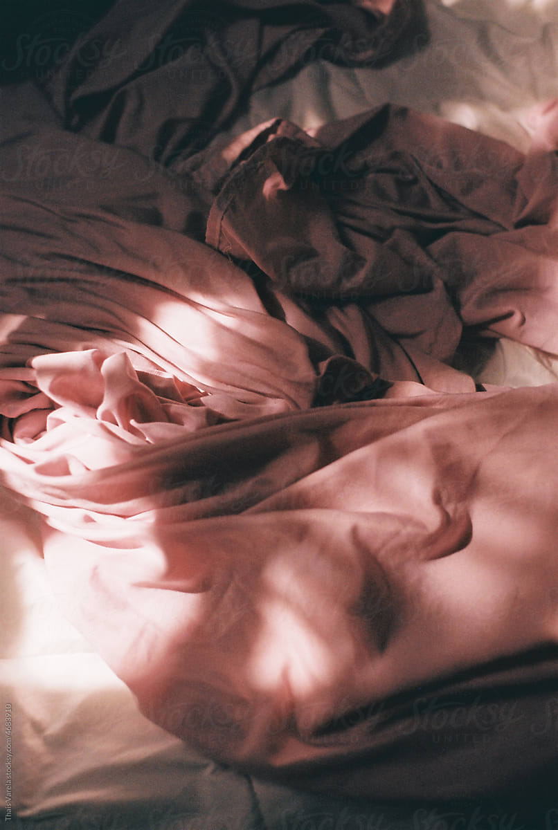 wrinkled pink sheets