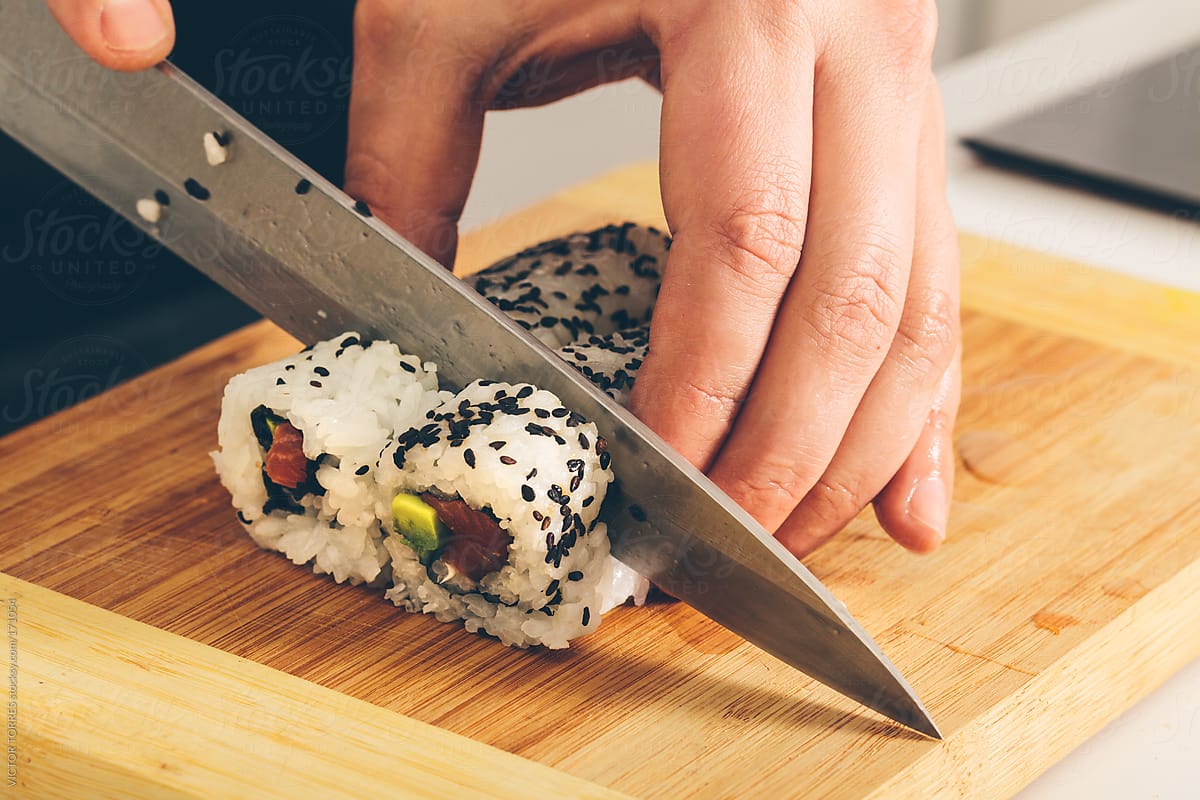 Chef Preparing Sushi