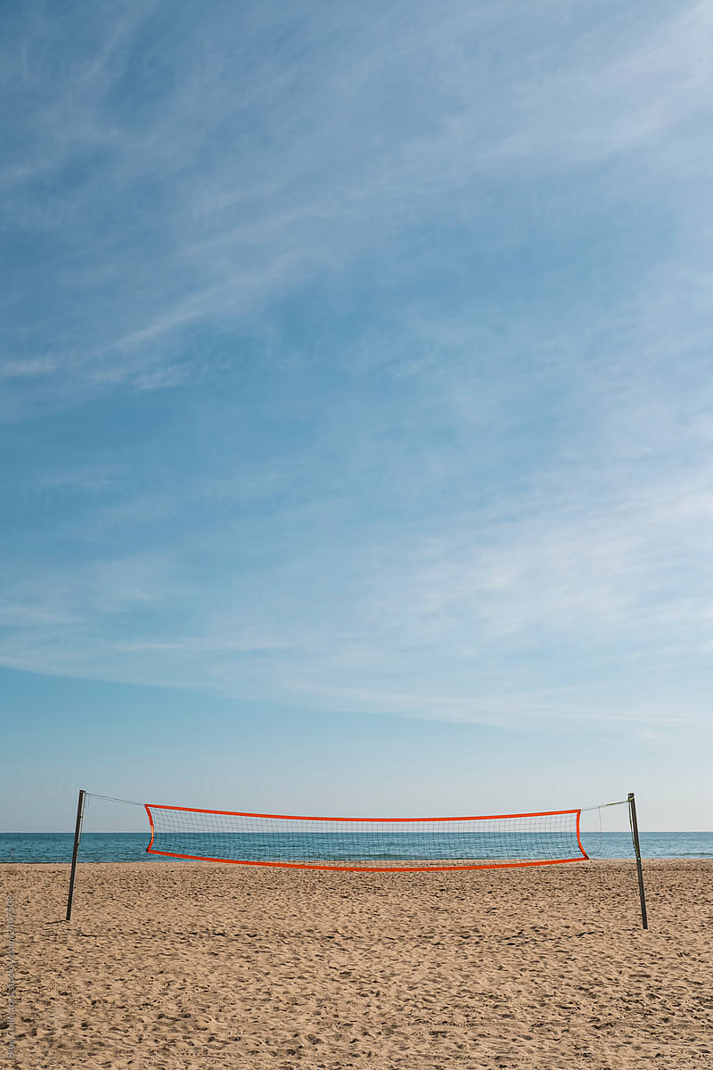 Sports net on the beach