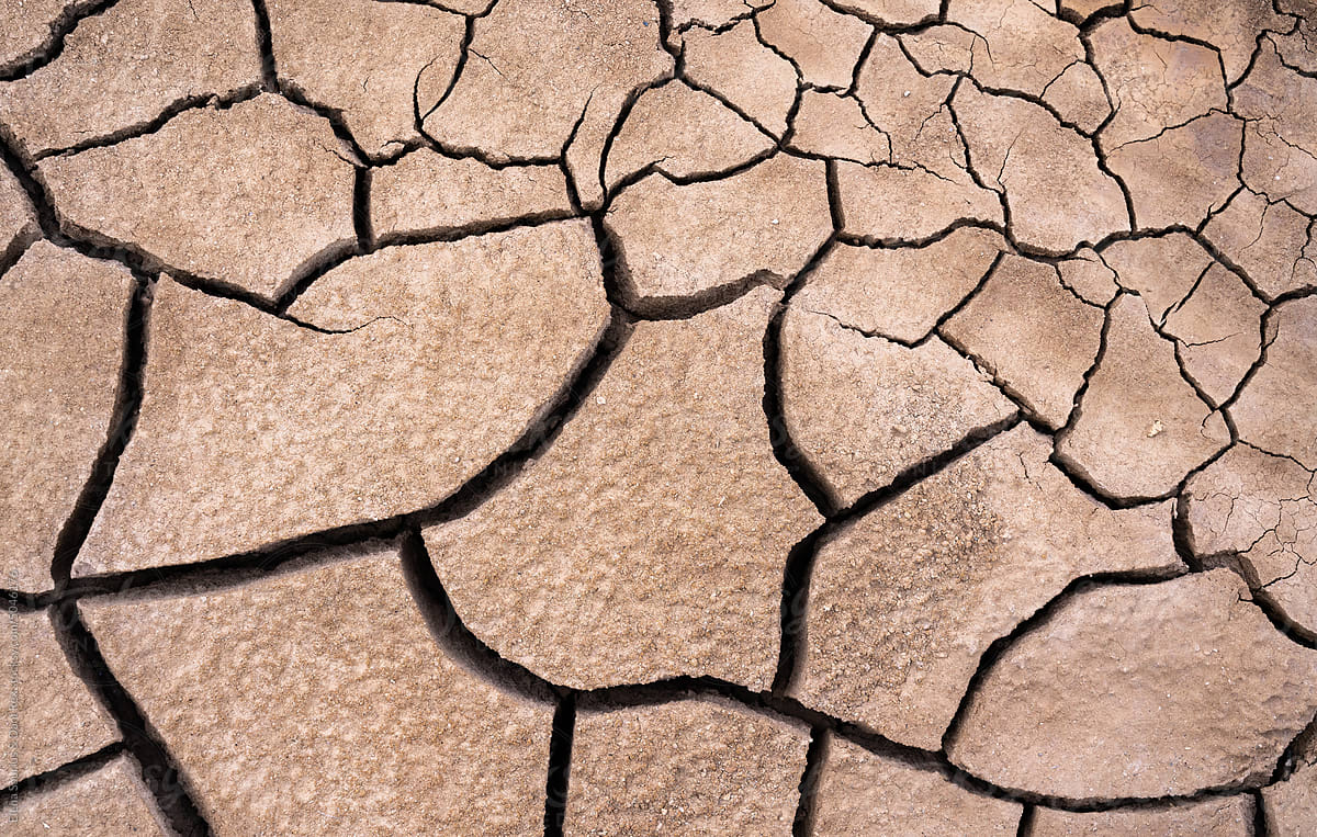 Texture of mud in a dry ground in a desert, Spain.