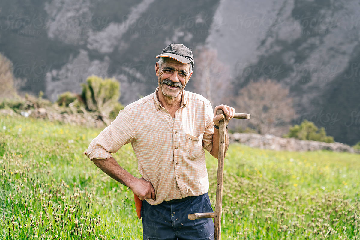Portrait of a rural senior man
