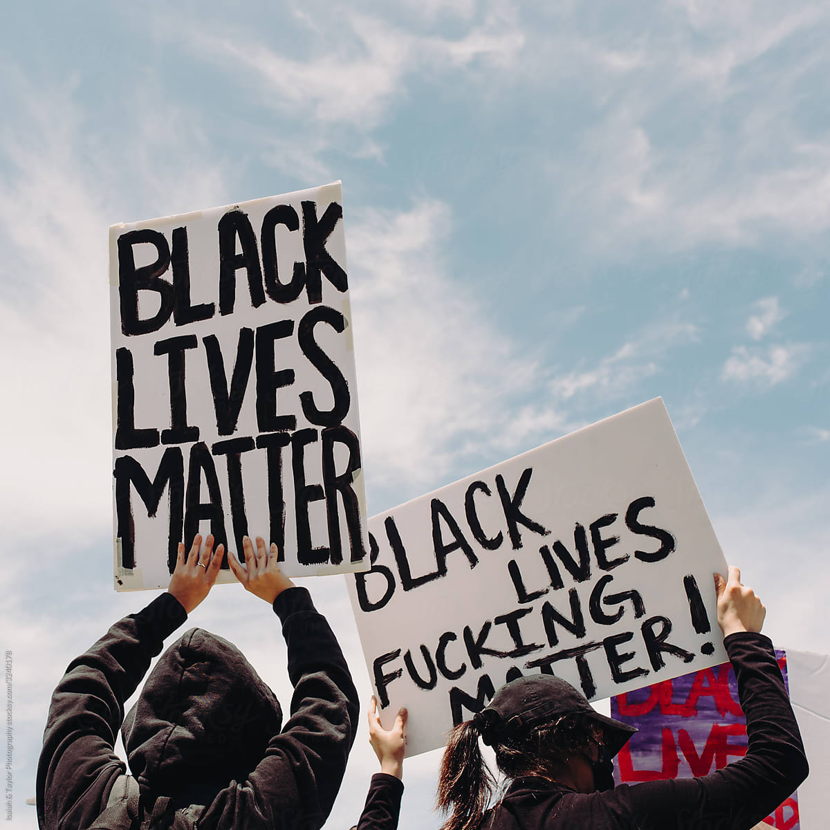Protest signs for black lives matter