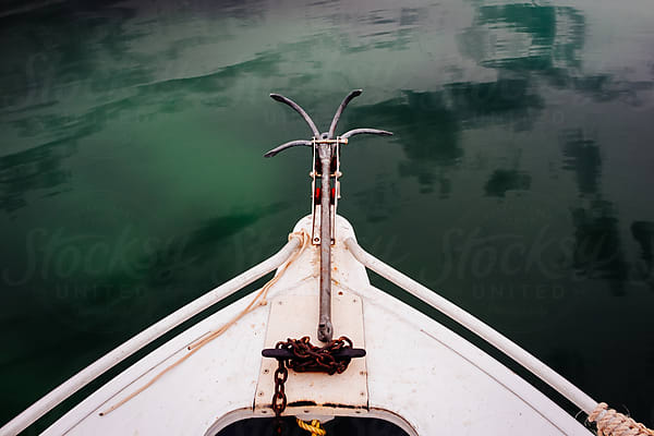 Bow Of A Small Boat With Anchor by Stocksy Contributor Robert