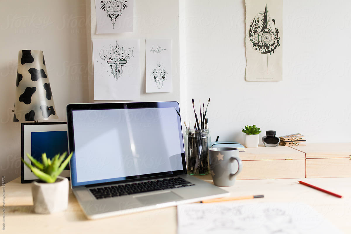 Workplace Of A Graphic Designer