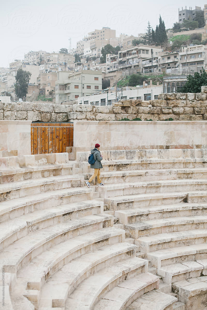 Ancient Roman theatre in Amman, Jordan