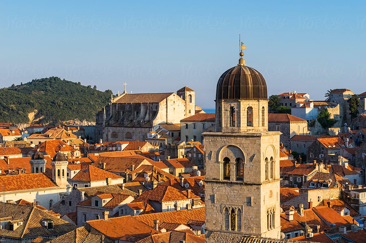 Dubrovnik Cityscape in Warm, Late Afternoon Light, Croatia, Europe