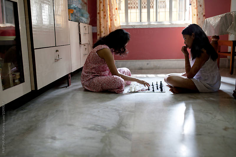 Indoor chess playing