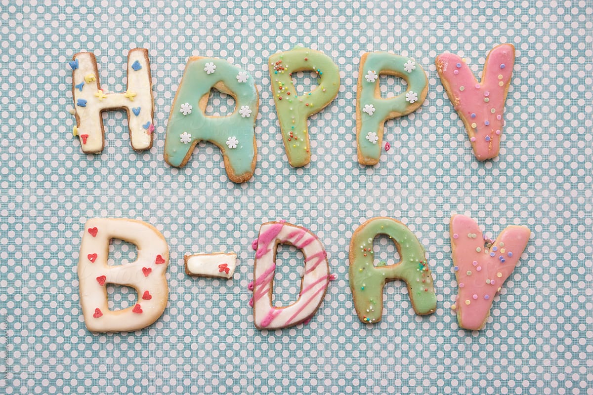 Food: Happy B-Day, Colorful Cookies