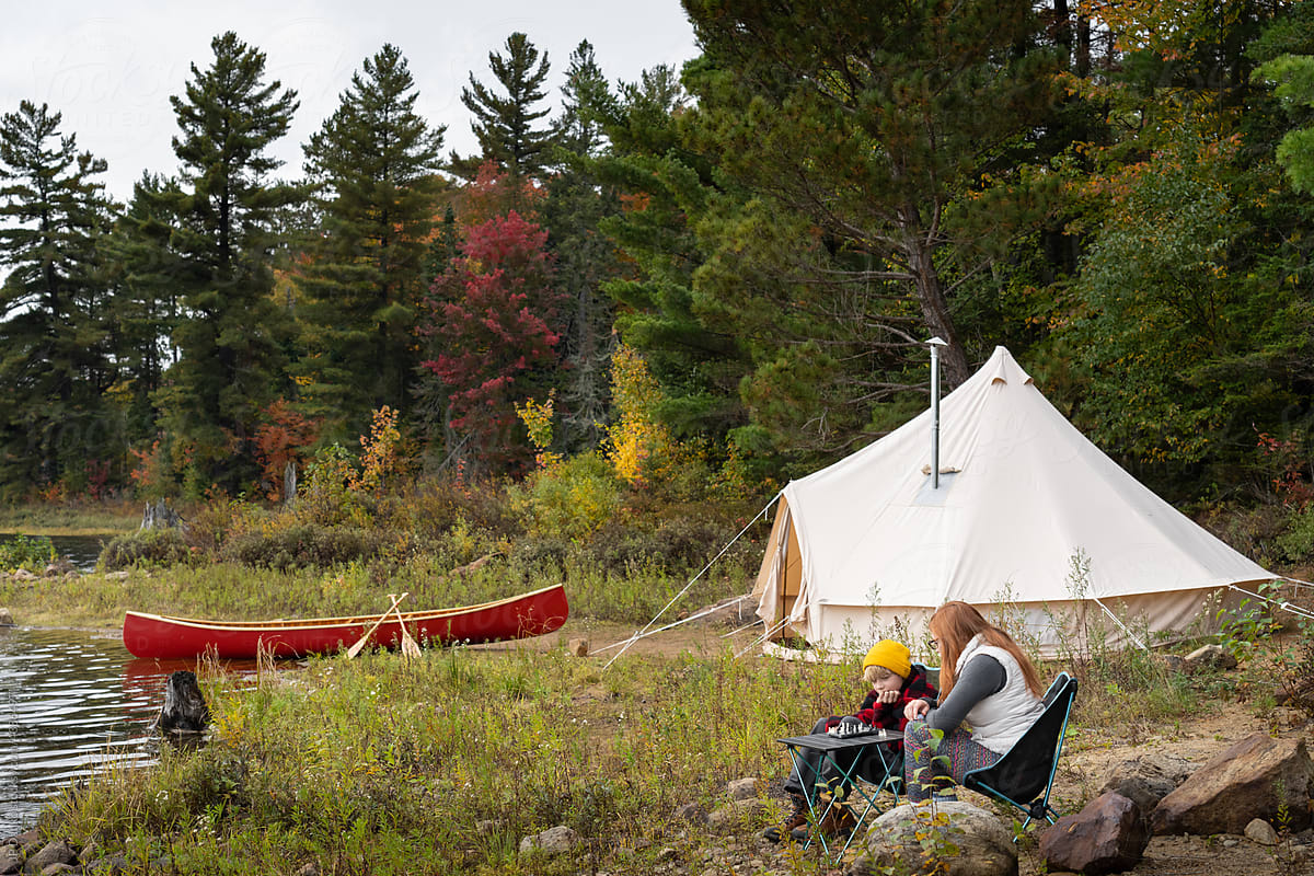 Boardgame Luxury Wilderness Campsite Canoe Tent