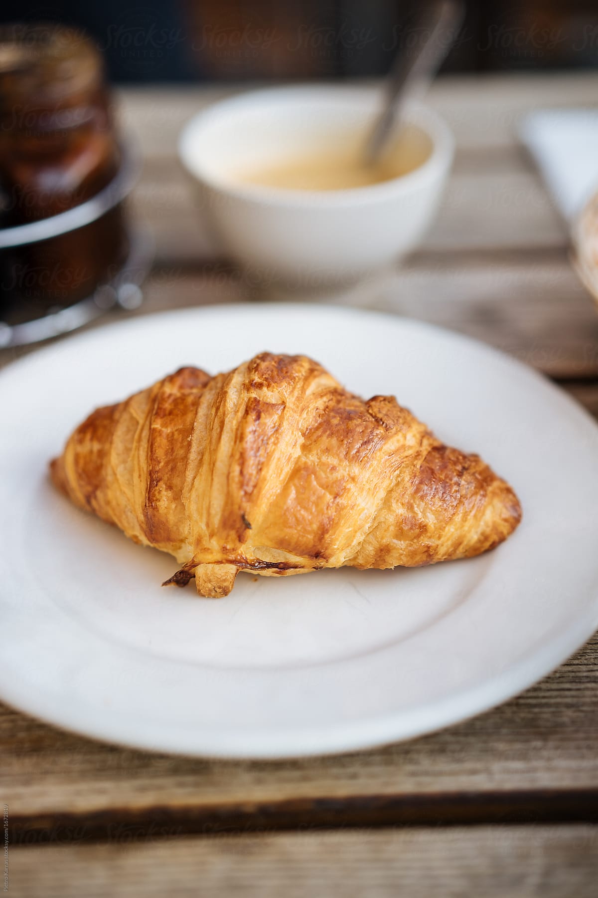 Croissants in french cafe