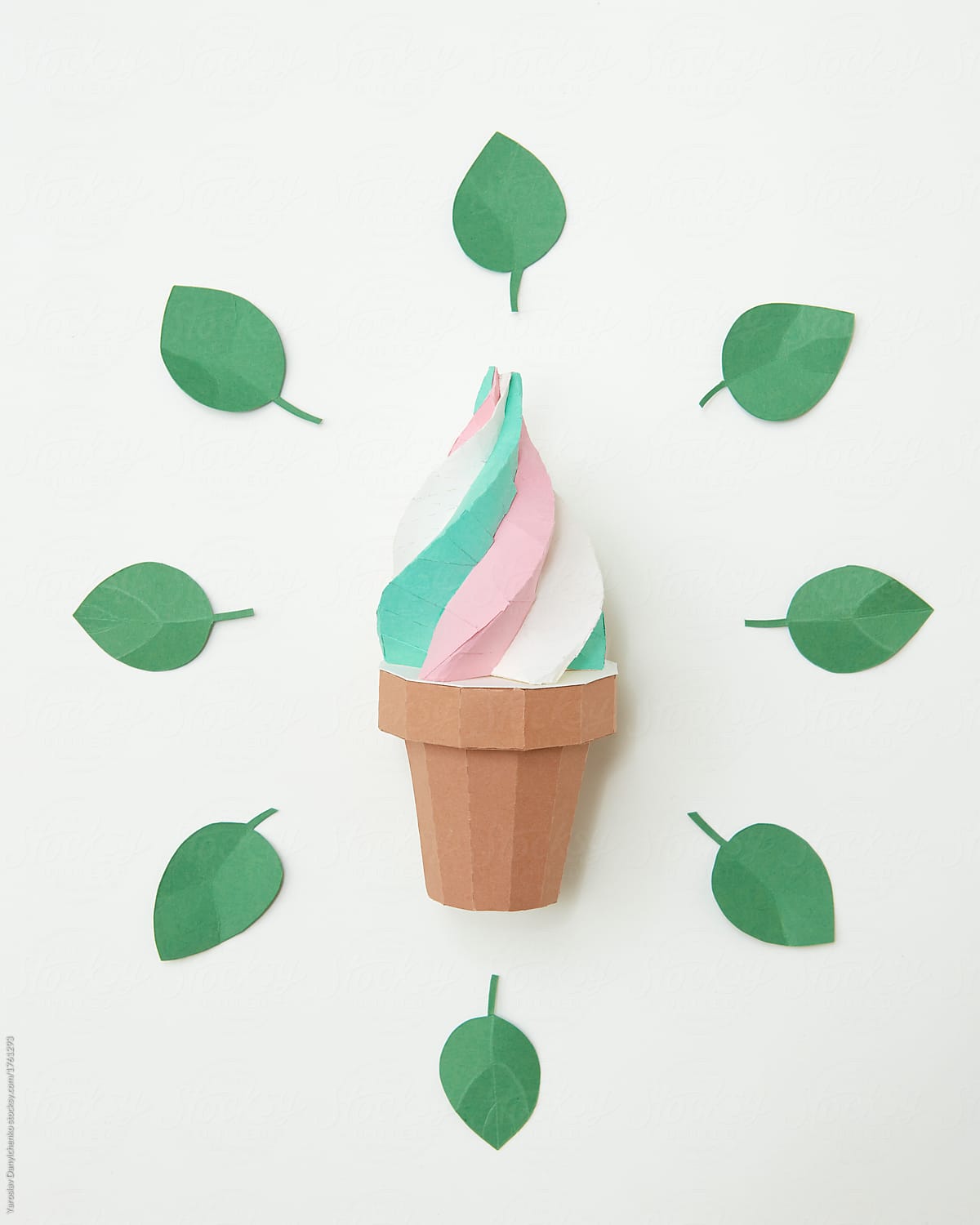 Craft multicolor ice cream