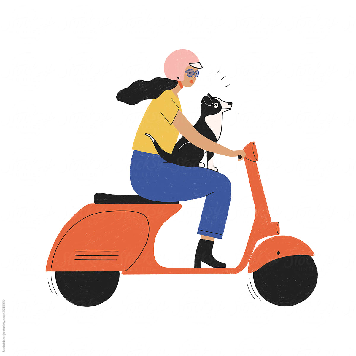 Motorcycle Mates: Woman and her Dog
