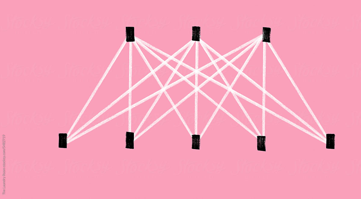 Bipartite geometric graph on pink
