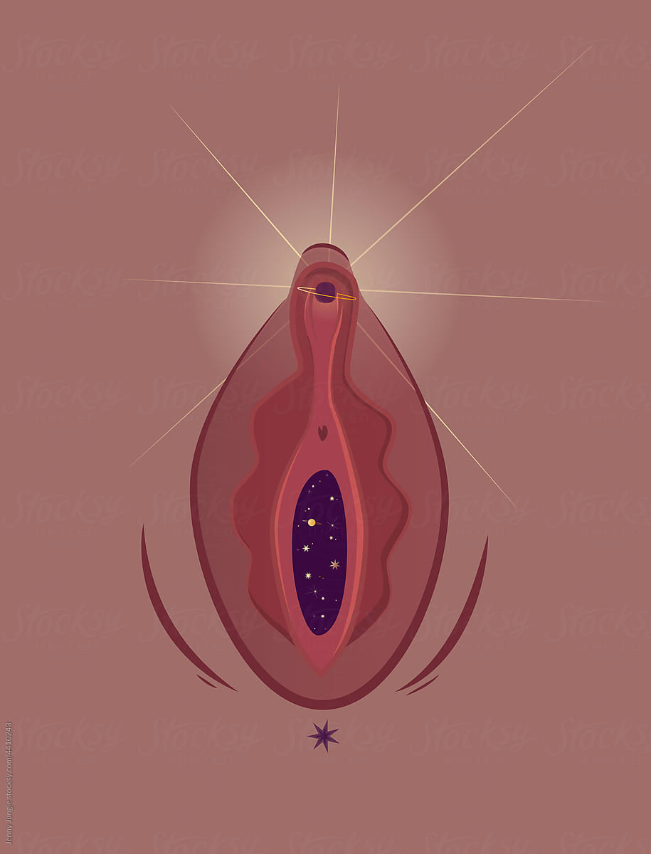 A pink vulva