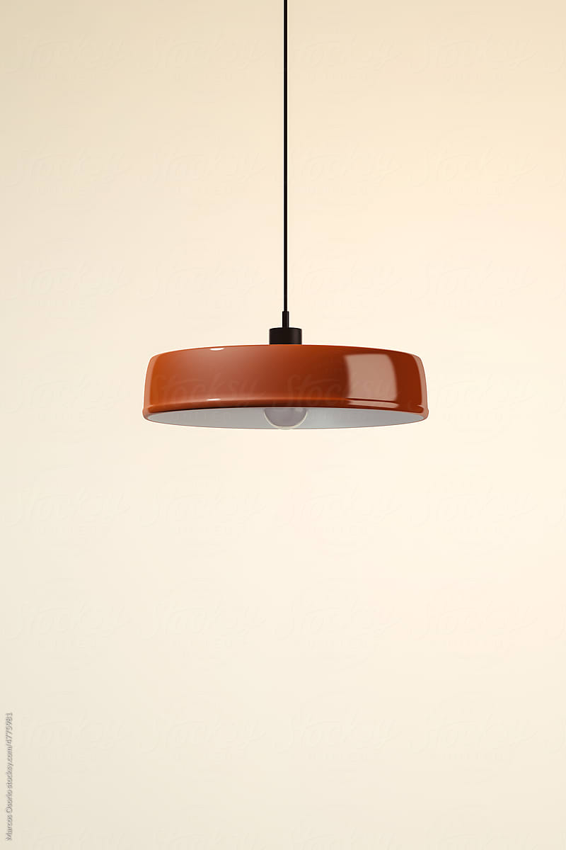 Ceiling lamp next to a light colored wall