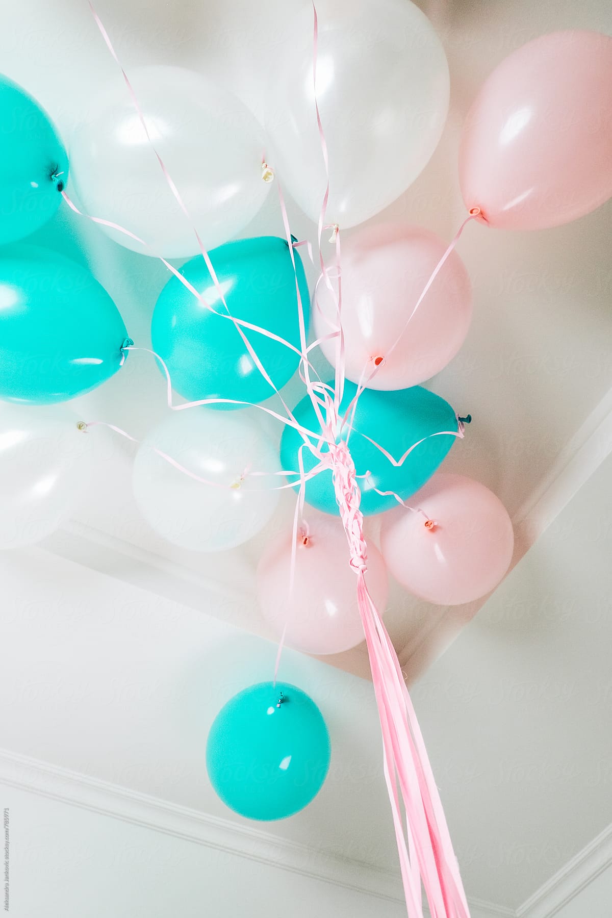 Pastel Balloons On The Ceiling