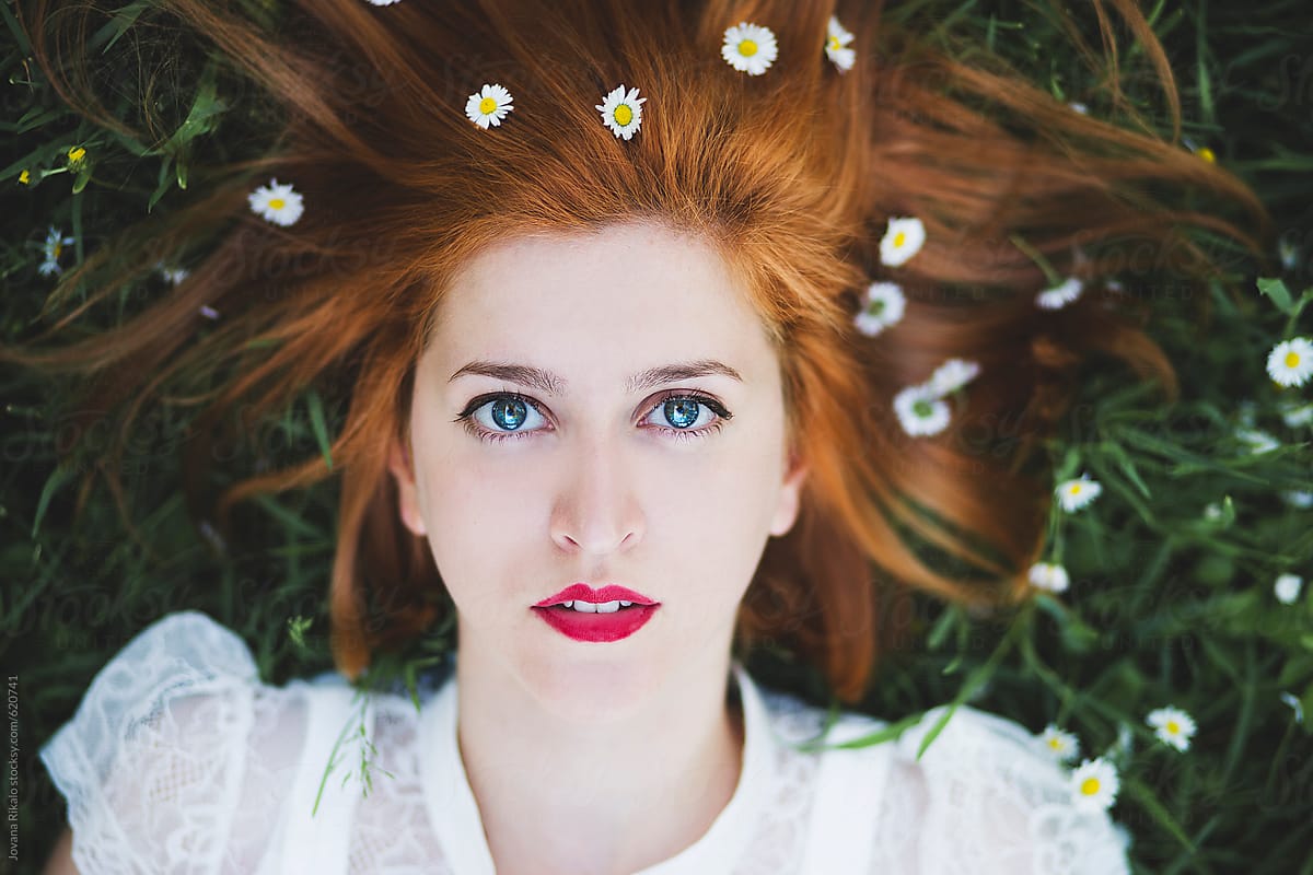 Beautiful Ginger Haired Woman With Blue Eyes By Stocksy Contributor Jovana Rikalo Stocksy