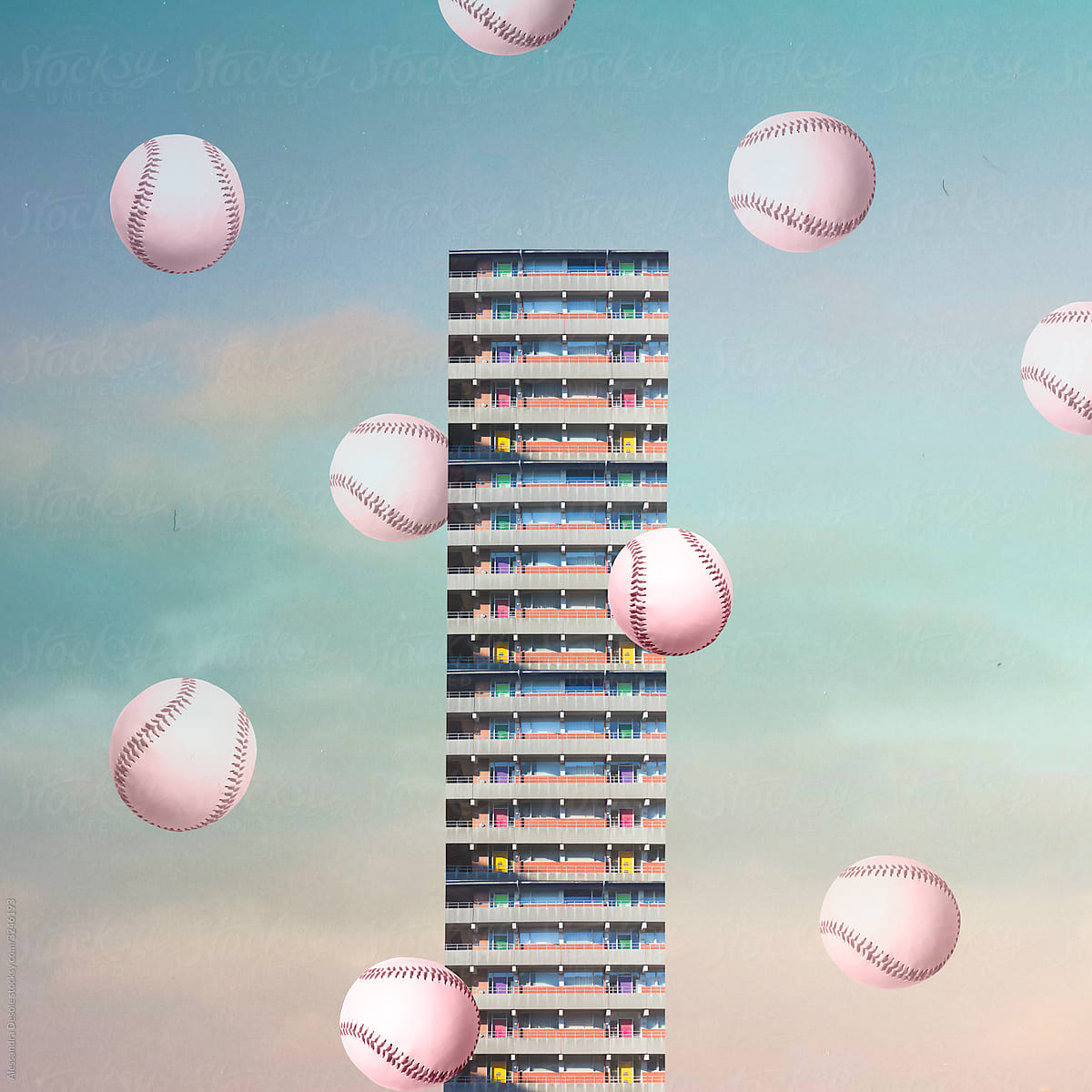 surreal graphic skyscraper