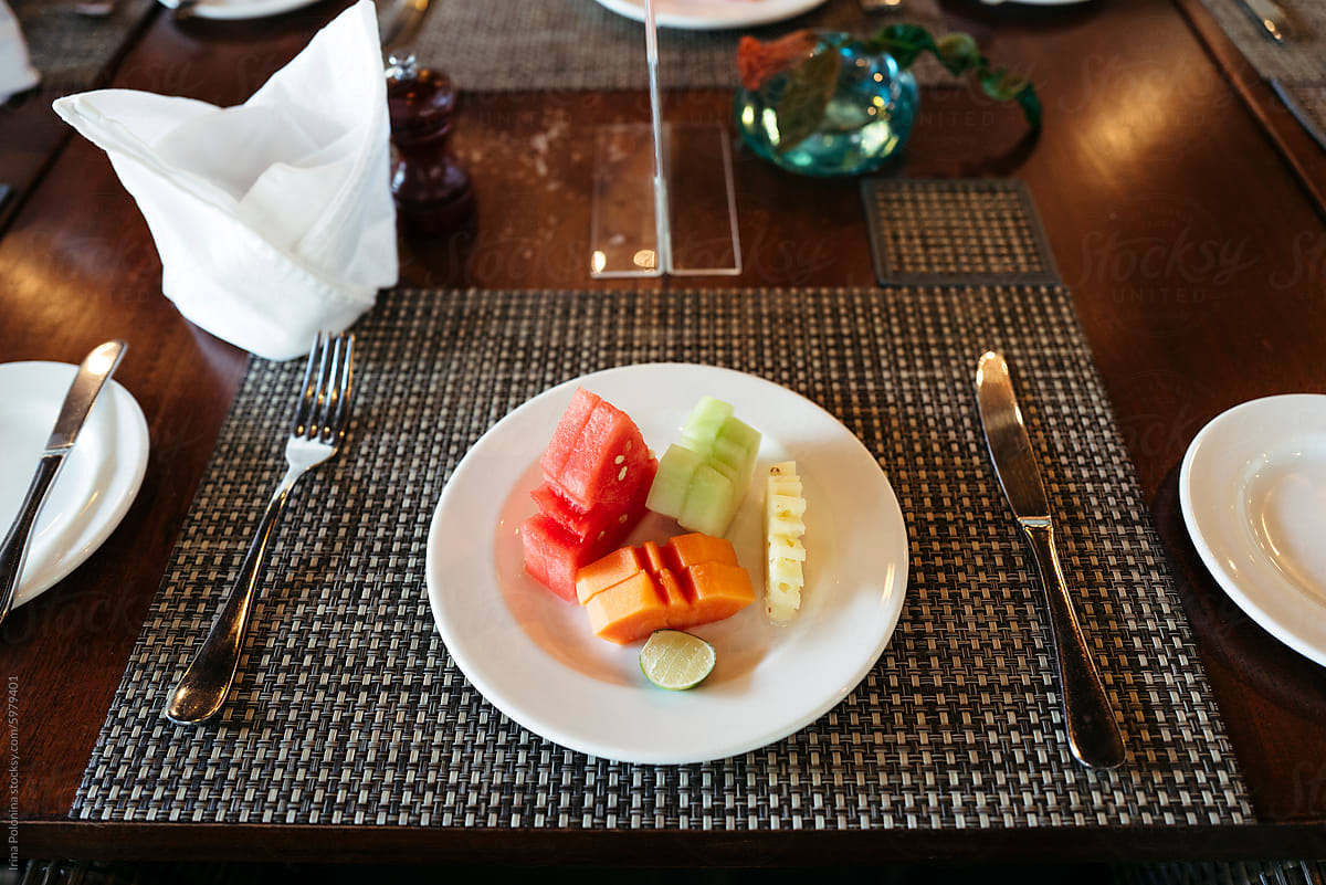 Fresh Fruit Platter on Dining Table