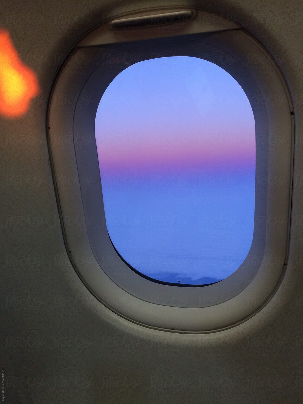 Dawn through an aircraft window