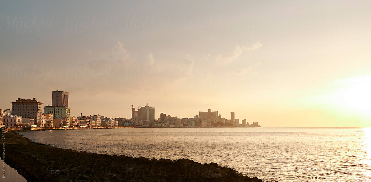 Havana skyline at dusk
