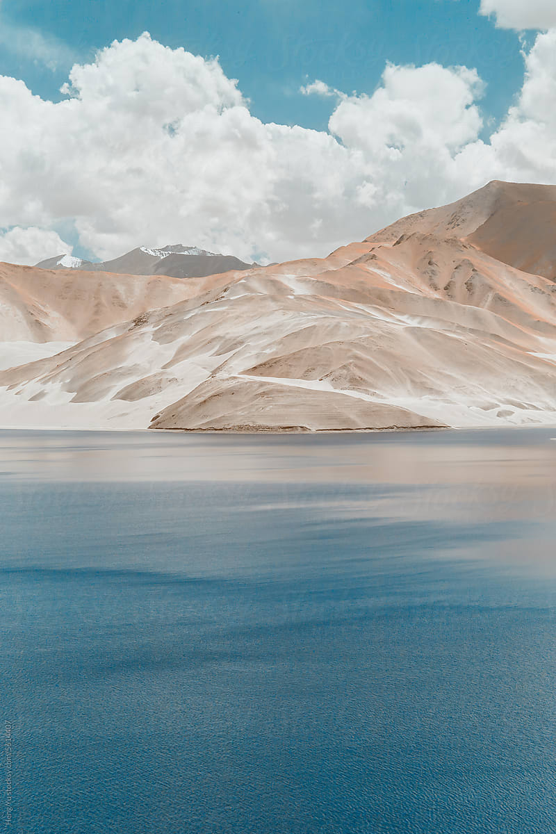 Infrared Photo OF Serene Mountain Lake Landscape