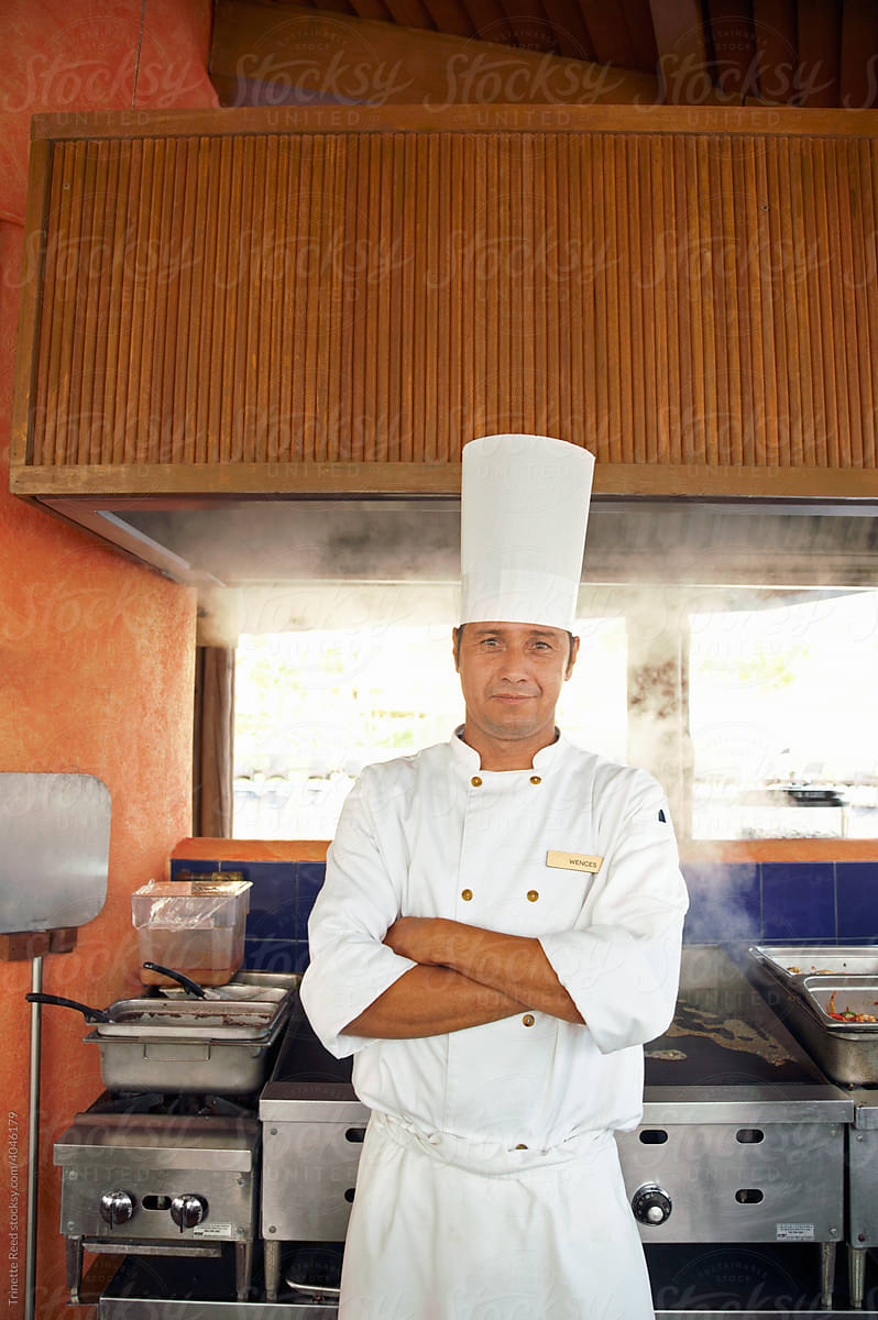 Portrait of chef in Mexican restaurant