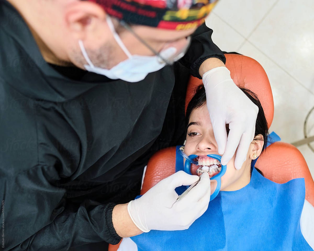 Orthodontic treatment in a dental clinic