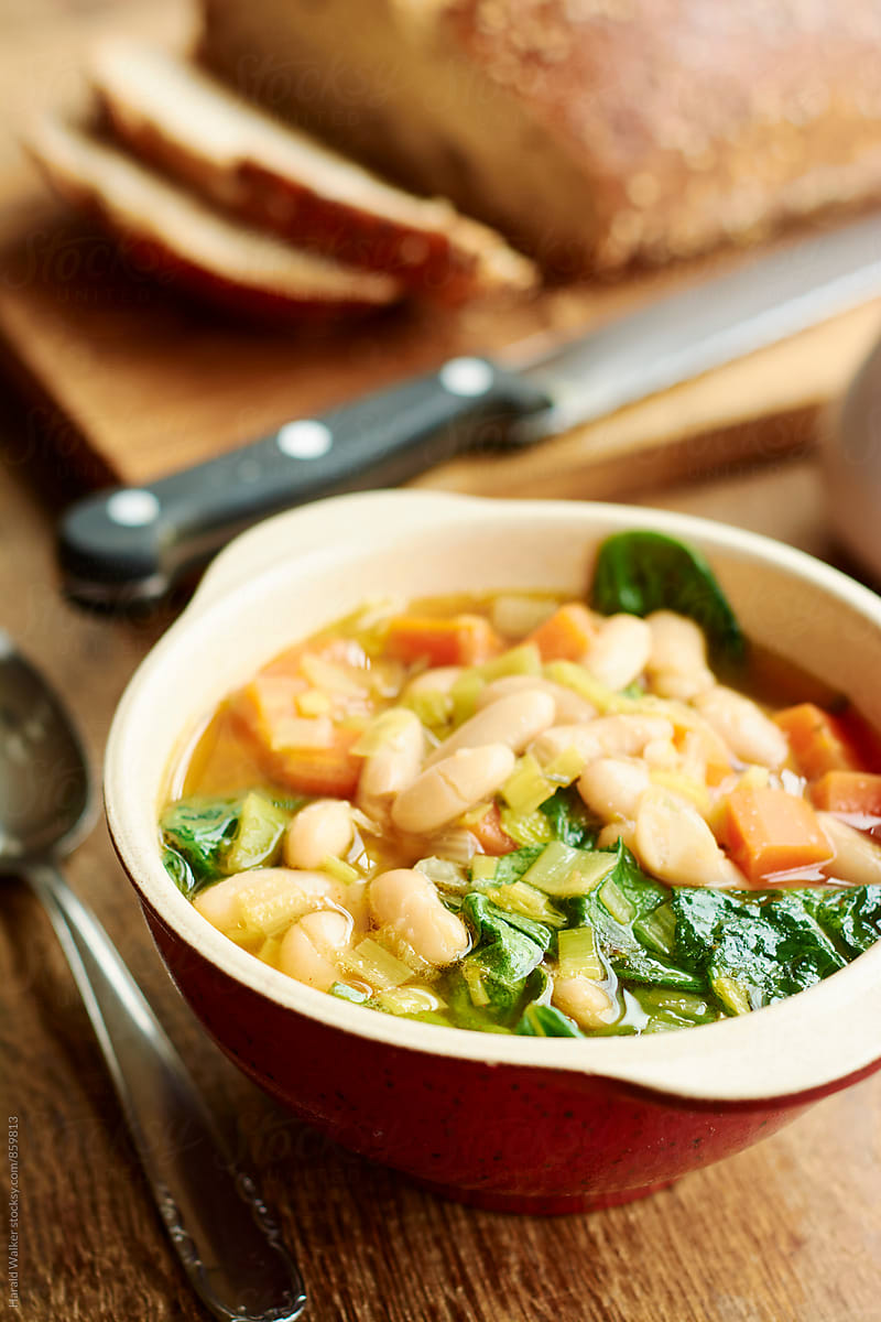 White Bean Soup with Spinach