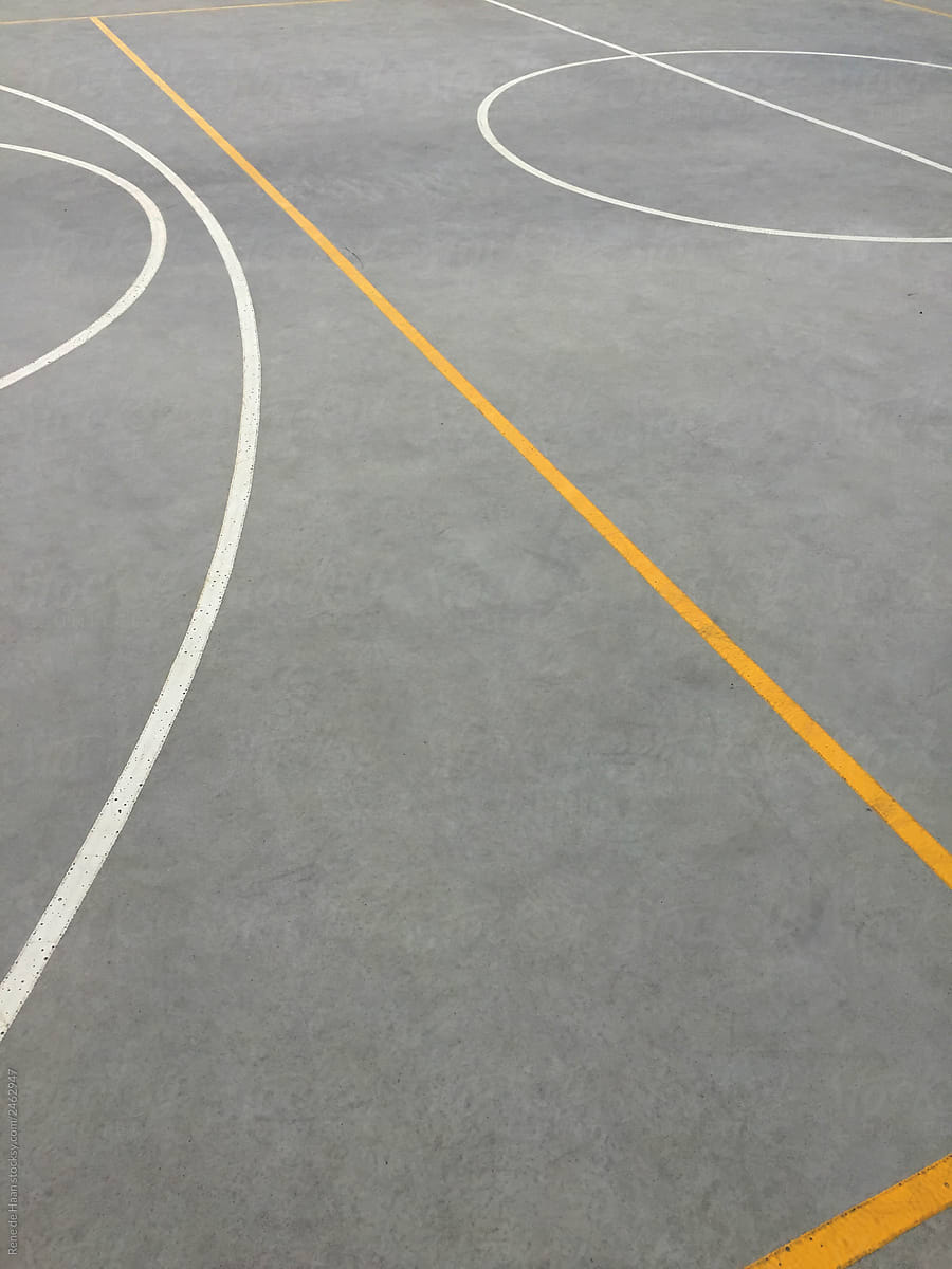 lines on basketball court
