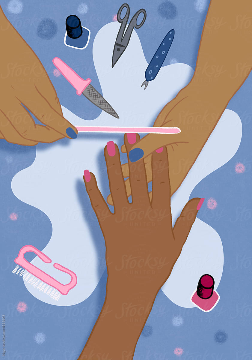 Anonymous manicure illustration