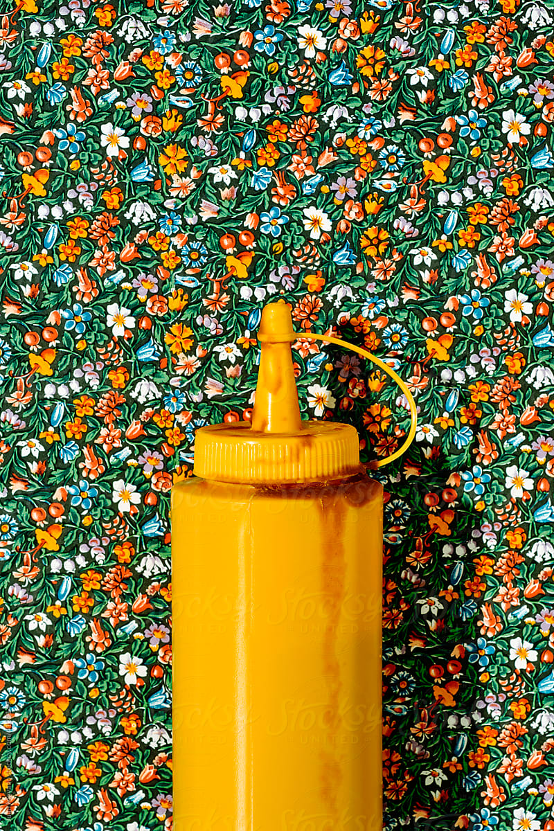 dirty mustard squeeze bottle