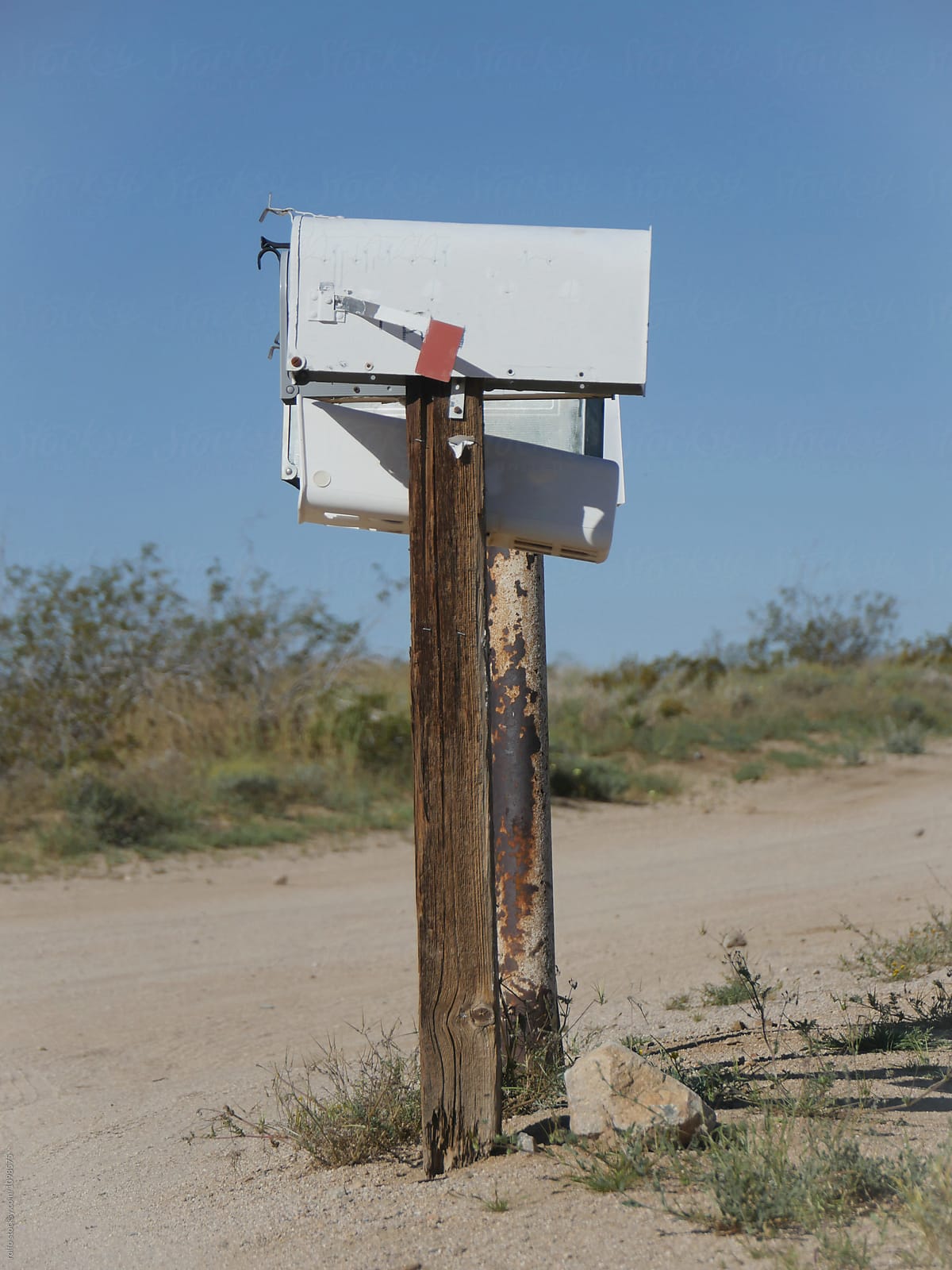 Several mailboxes with address