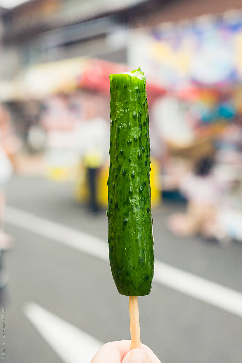 cucumber on a stick