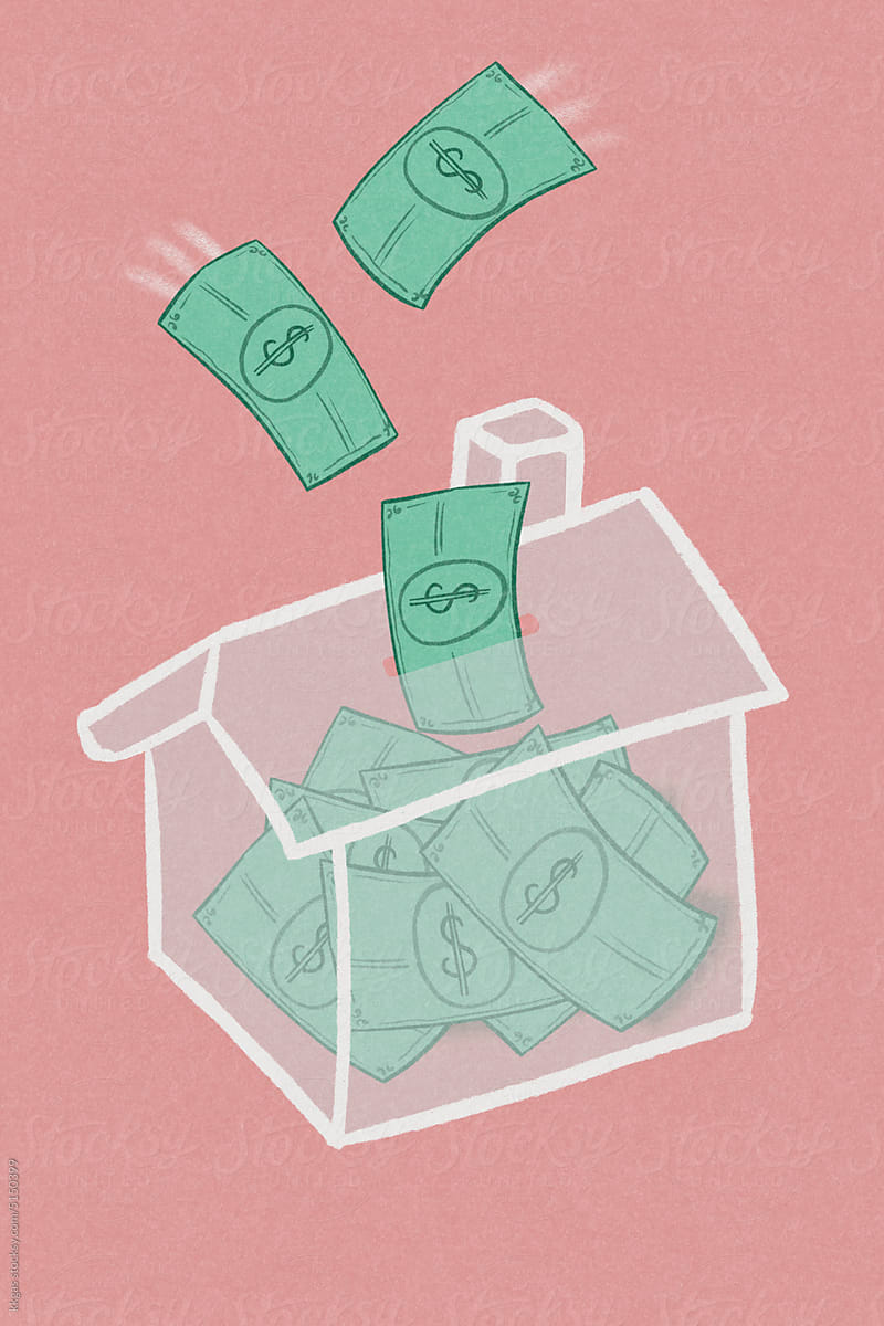 Saving money illustration