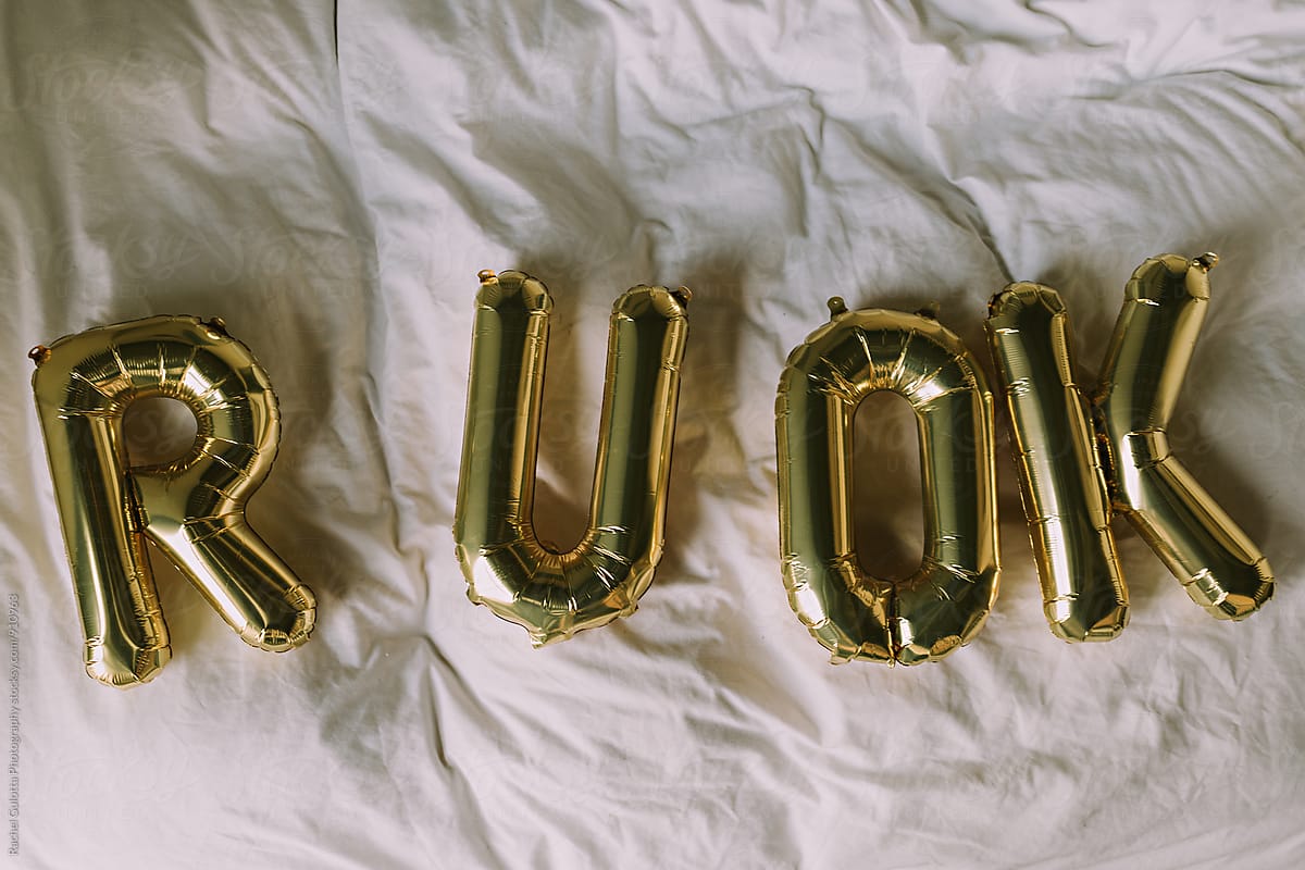 Gold Balloon Letters Ask the Question \