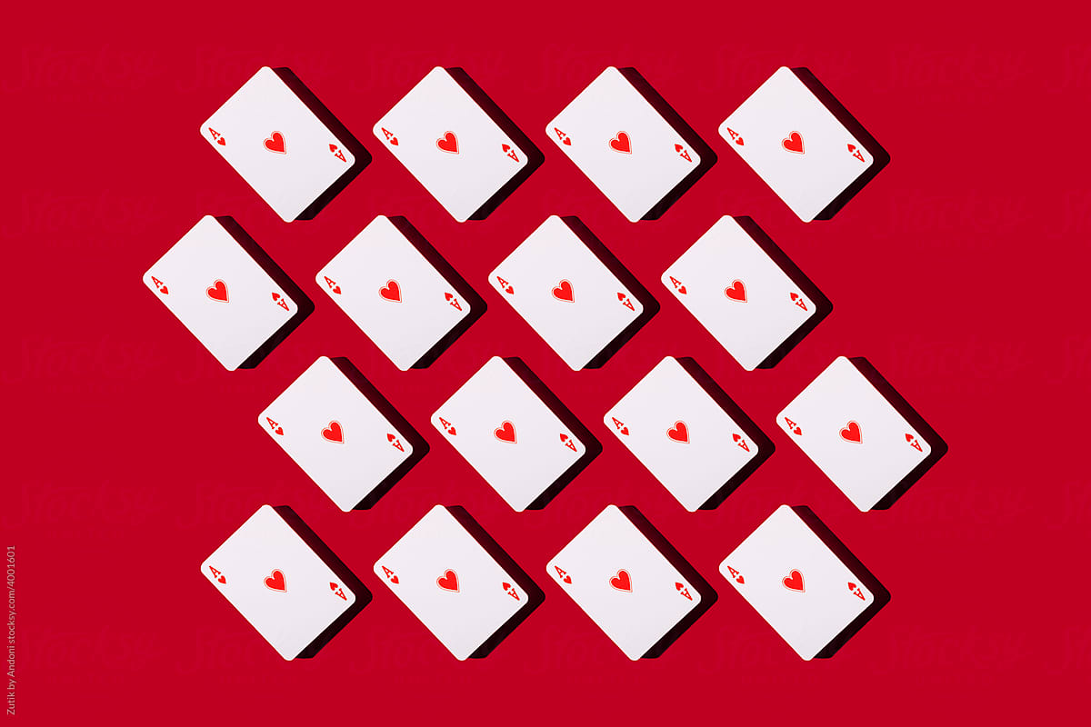 Poker cards pattern