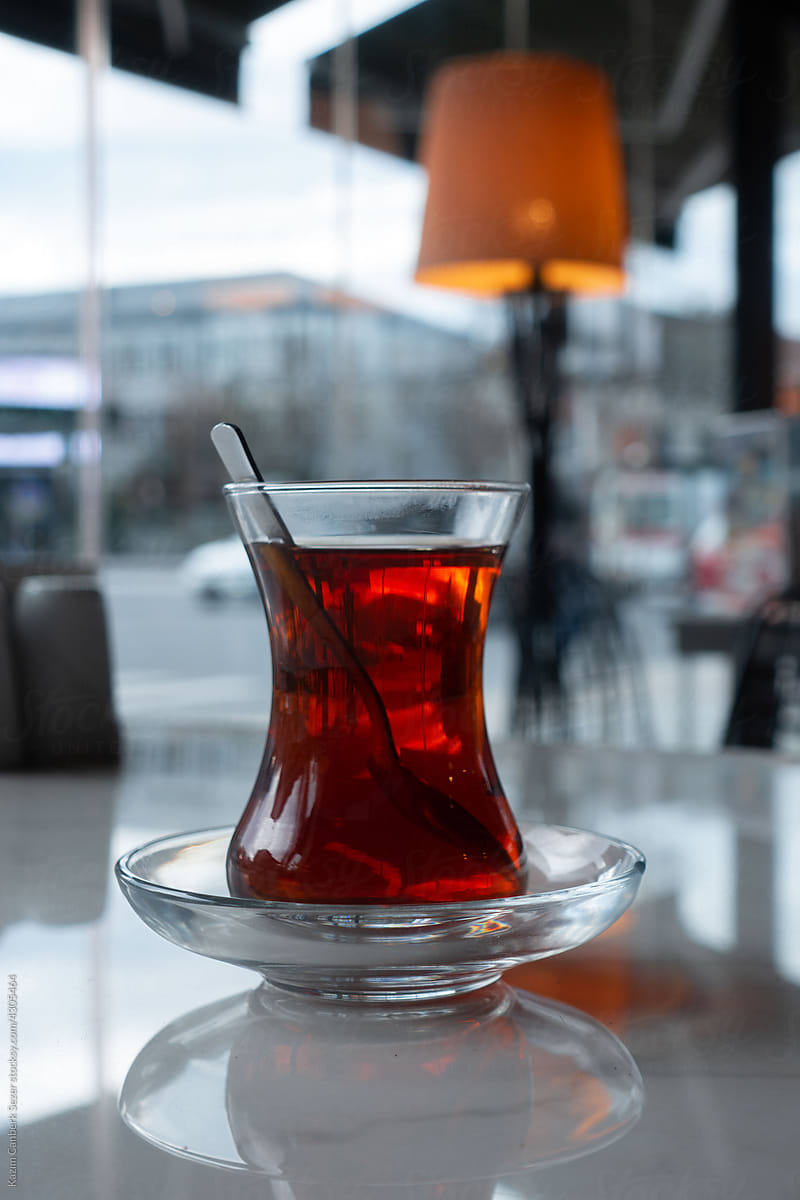 Famous Turkish Tea on the table