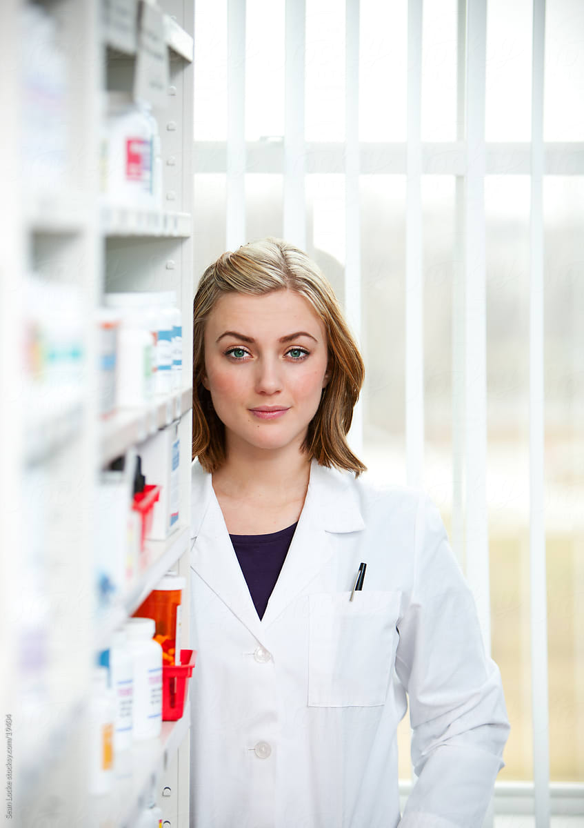 Pharmacy: Smart Professional Stands By Medicine