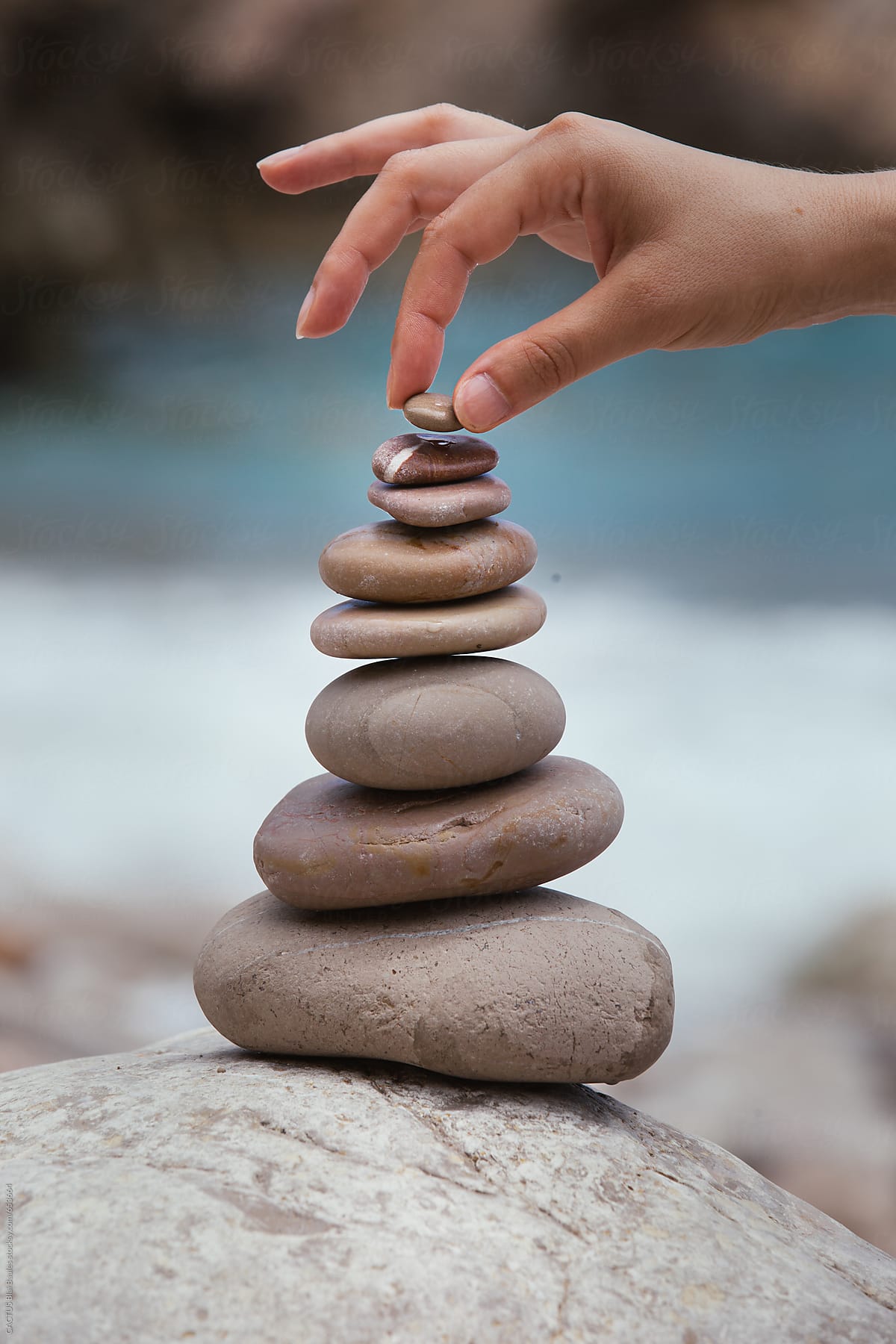 Making a pebbles stack