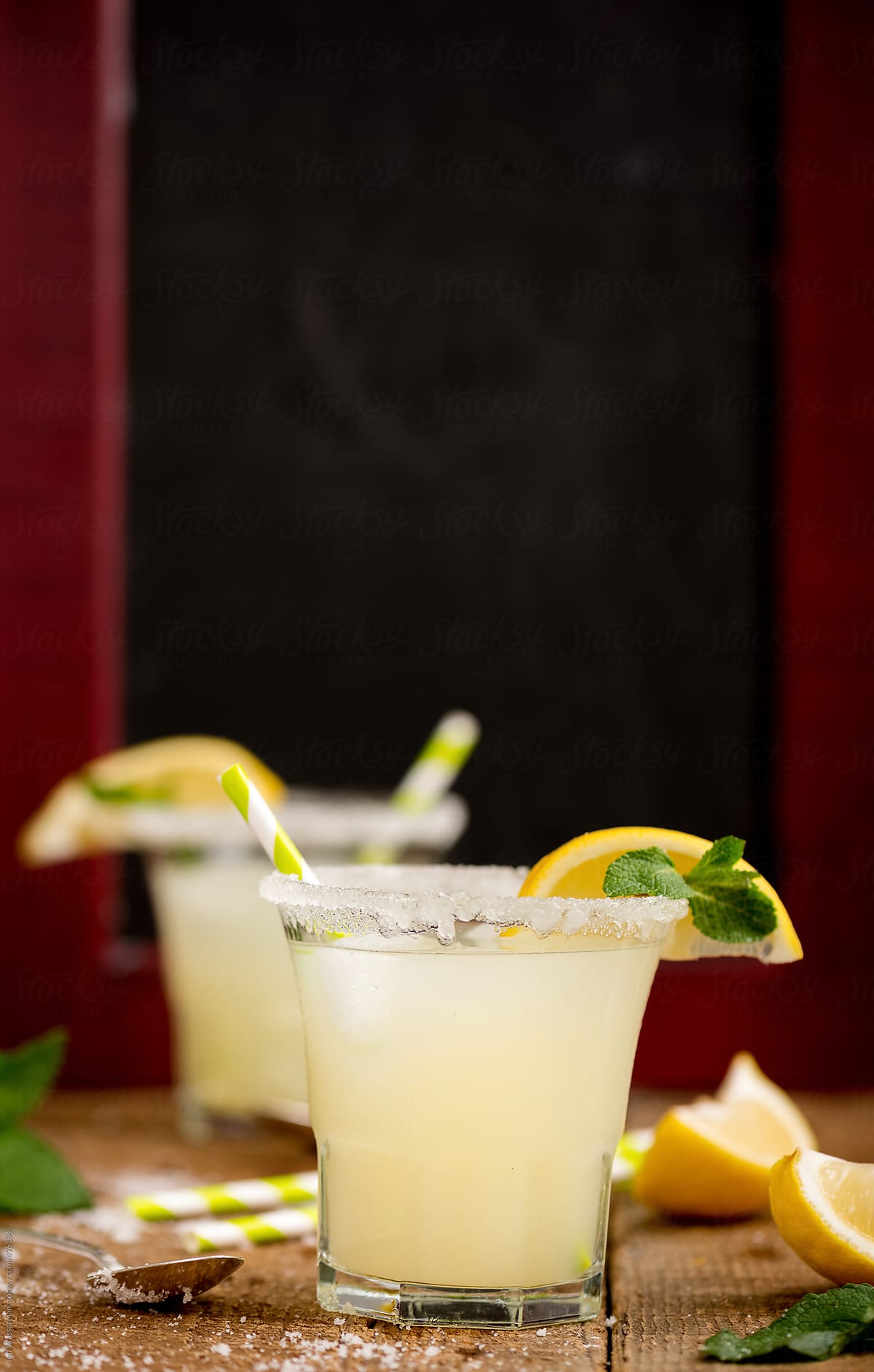 Lemon Cocktail with Copyspace