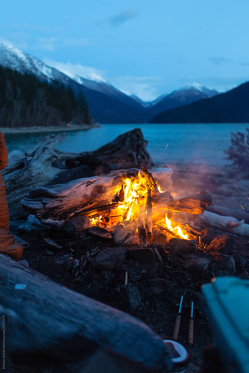 Mountain campfire