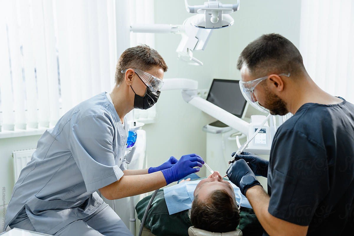 Dental treatment in the dental office