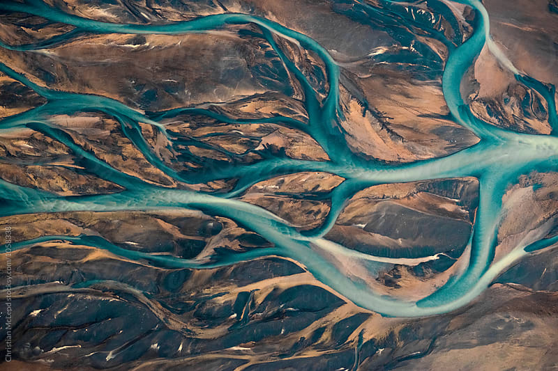 Icelandic glacial river flow