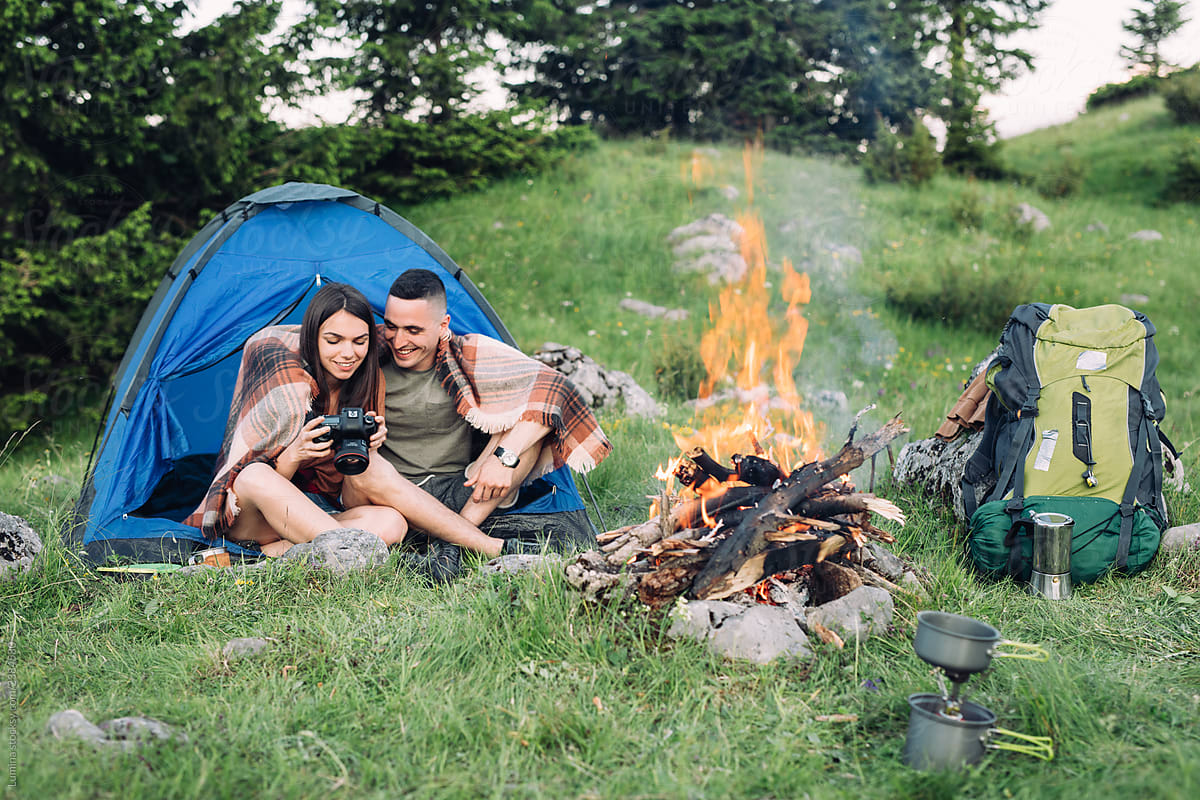 Couple Enjoying Camping
