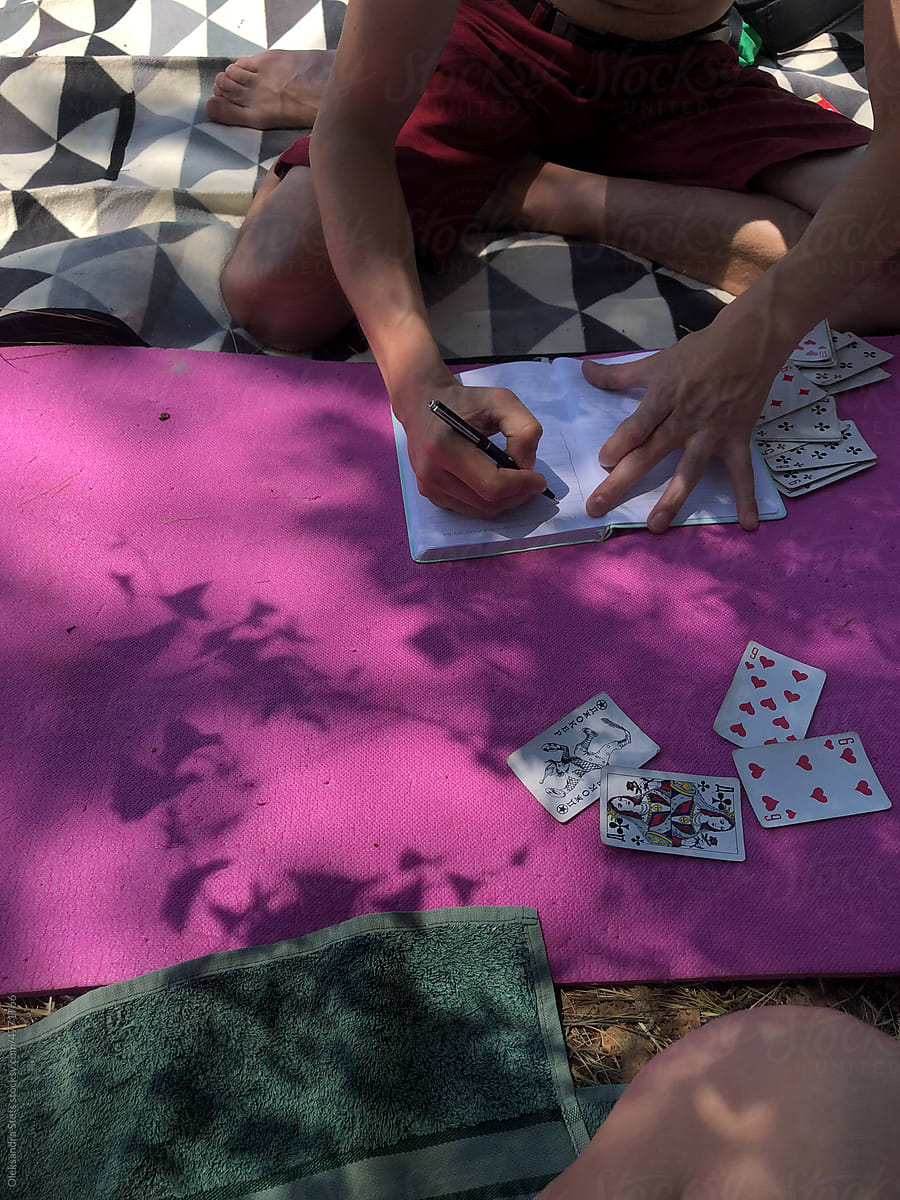 Play cards in nature